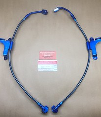 Trailblazer 2003 Blue Stainless Custom Front Brake Hose Right and Left H620047, H620048,  BH141361, BH141362, BH382616, BH382617, 18J4354, 18J4355 • <a style=